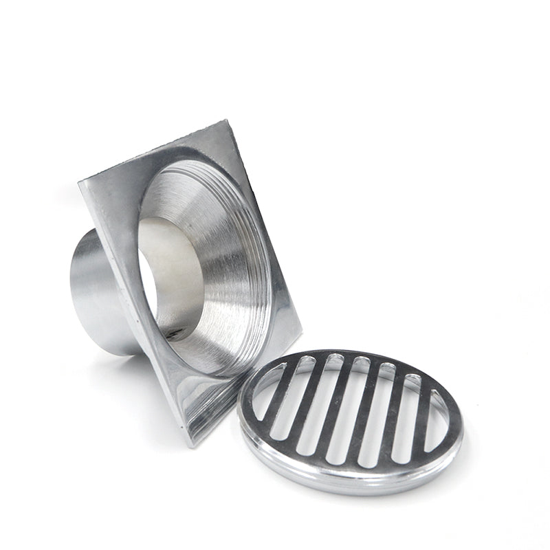 Floor Grate Square Reducing 80mmx50mm Brass Cp Suit ID PVC Pipe