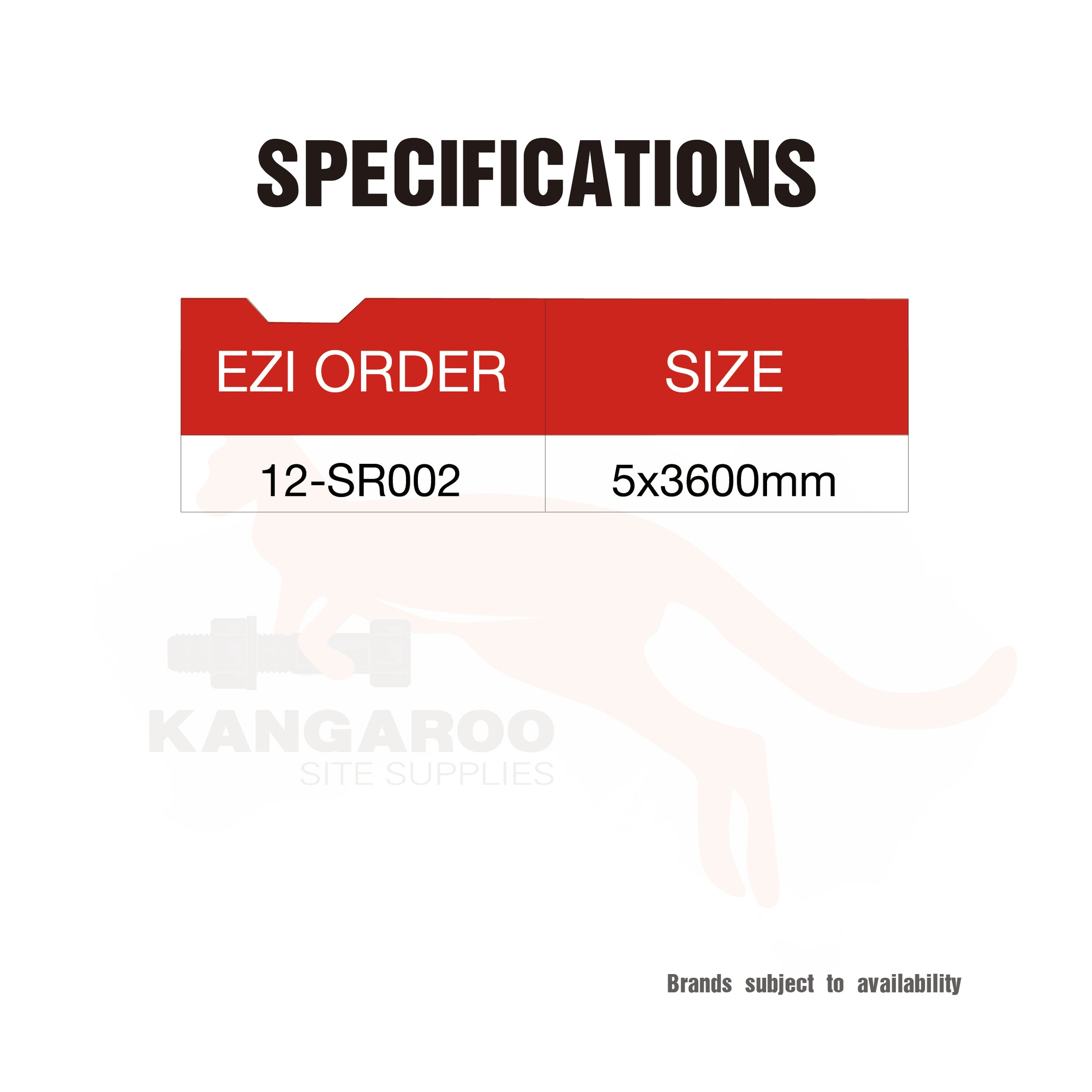 Suspention Rod Soft Galvanasied 5x3600mm