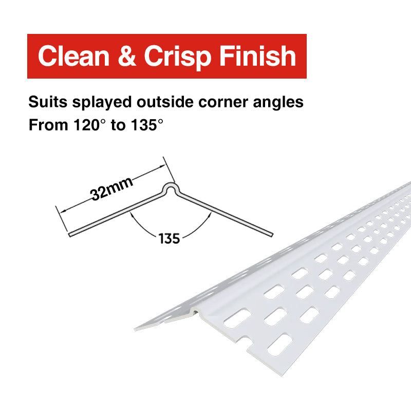 PVC Outside Splayed Corner 3000mm