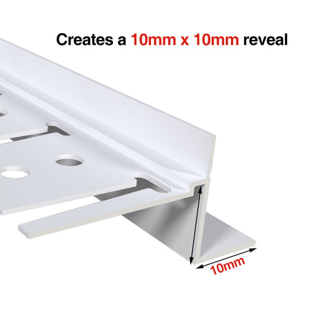 PVC Archway Flexible Shadowline Bead 10 x 3000mm