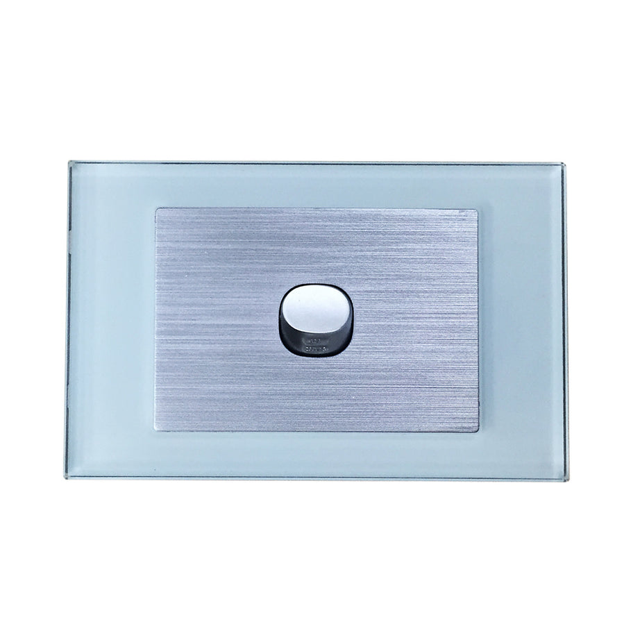 Wall Switch 2 Way & GPO Ocean Blue Glass Frame Multiple Styles