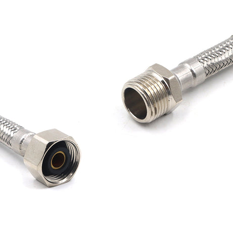 Watermark Flexible Water Hose S/S Knitted F*M 1/2inch DN8, Multiple Sizes