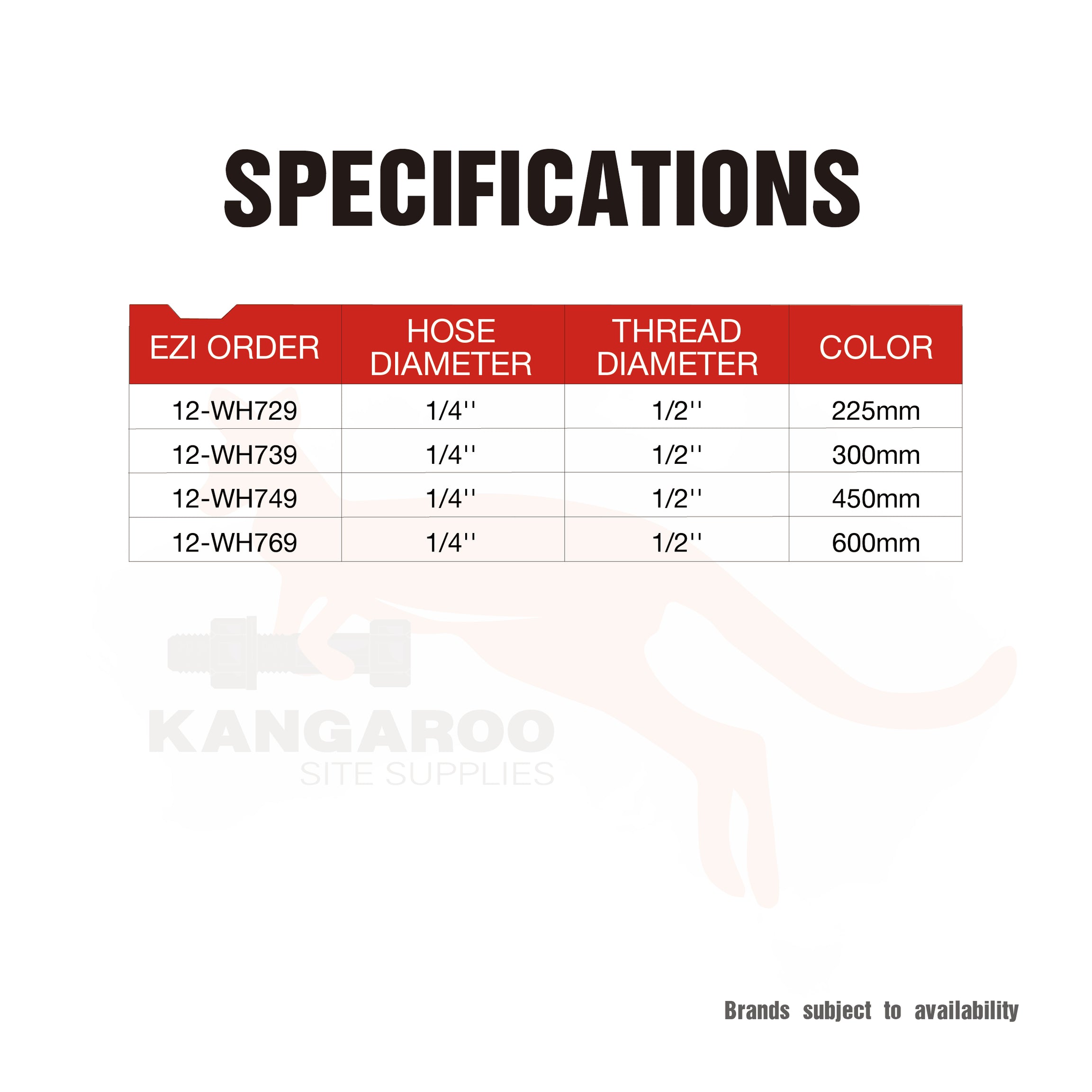 Flexible Water Hose S/S Knitted F*F 90D 1/2inch DN8, Multiple Sizes