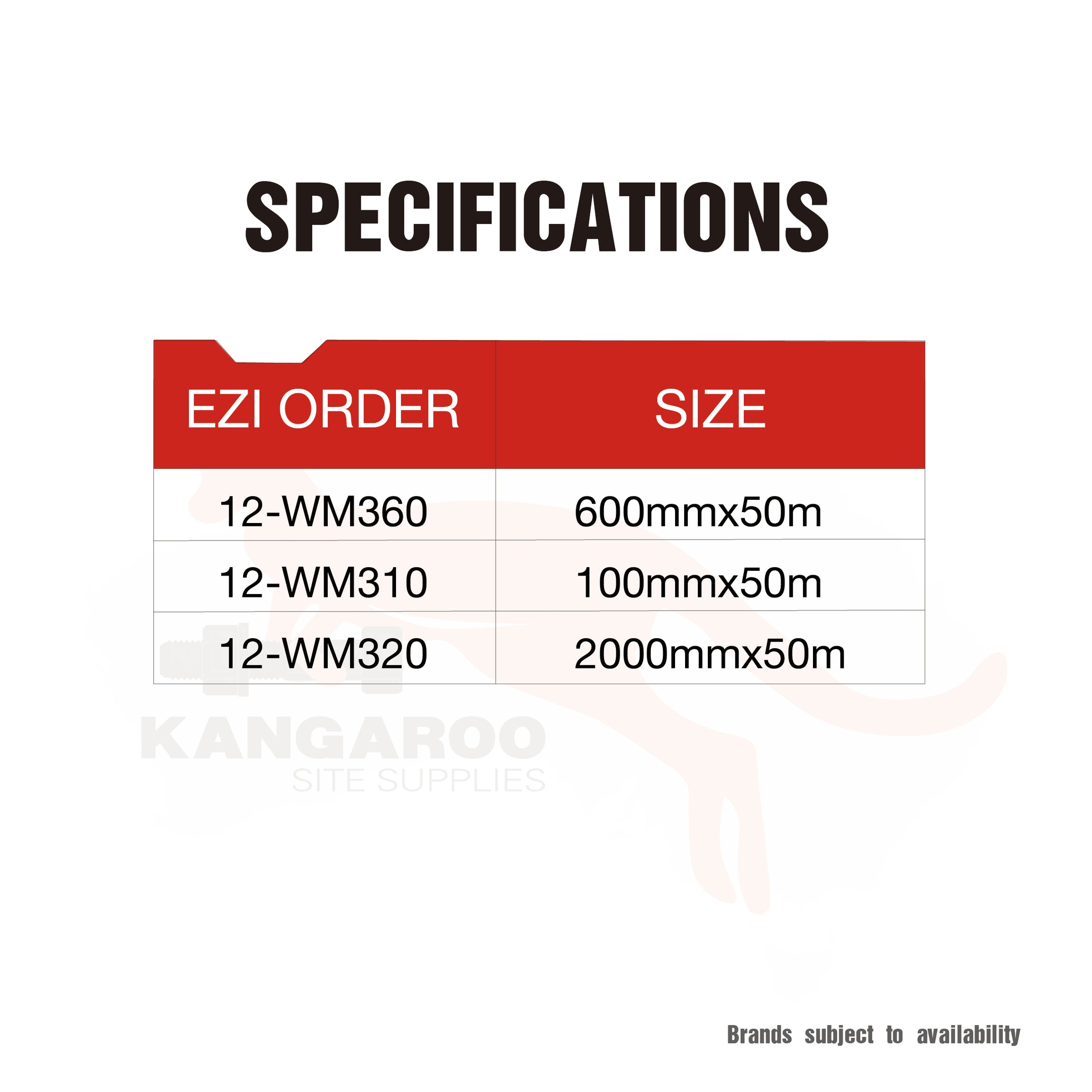 Geotextile Fabric Non-Woven 50m, Multiple Sizes