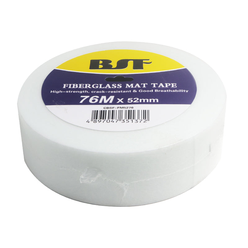 BSF Fibreglass Mat Tape 52mm x 76m White