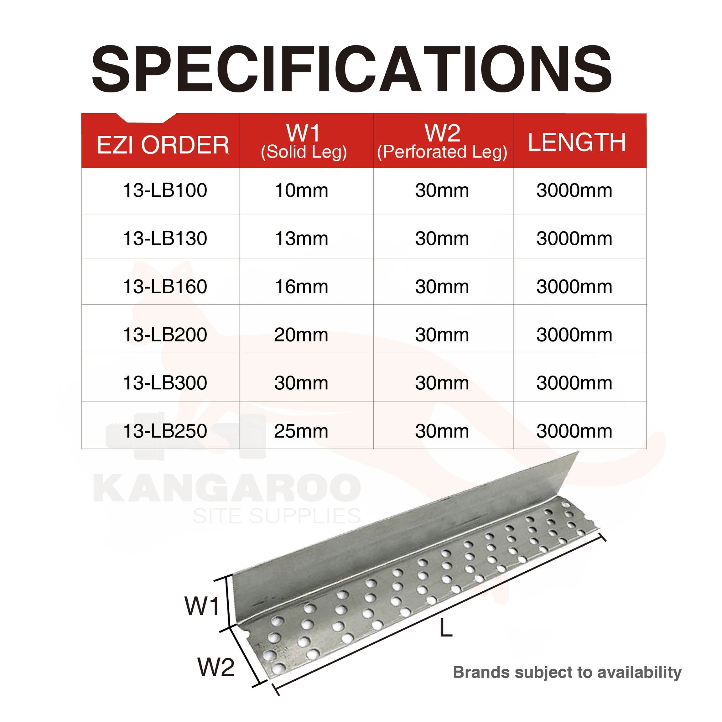 Angle L/B Stopping 3000mm