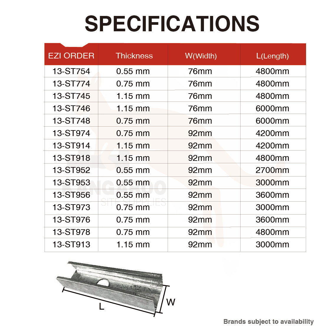 Stud Bmt 0.5mm/0.55mm/0.75mm/1.15mm