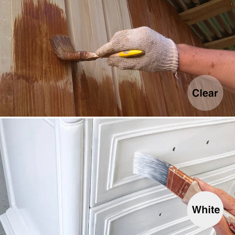 Outdoor Topcoat Wood Paint Clear & White
