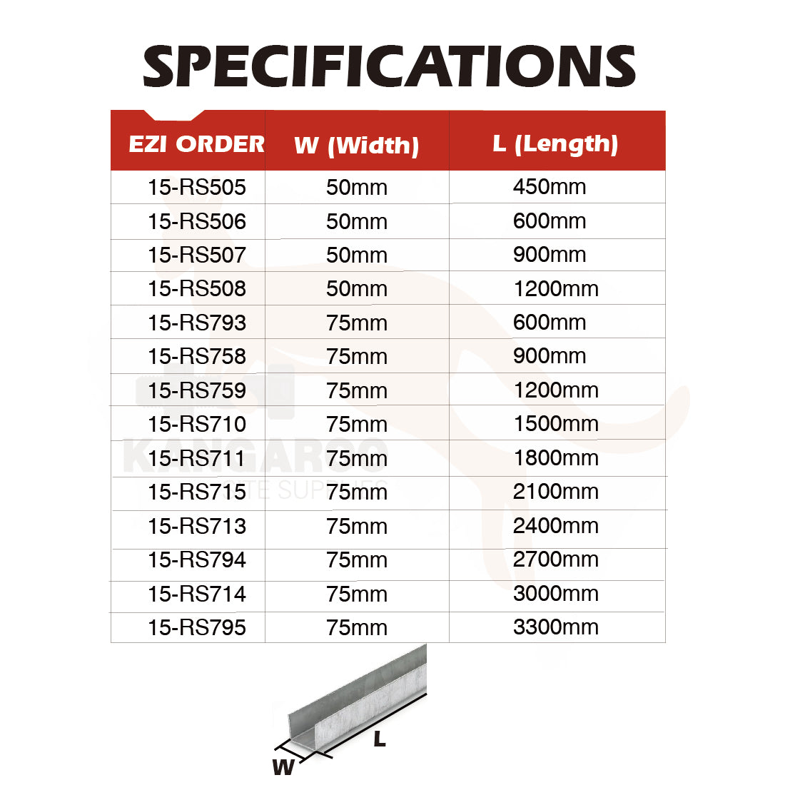 Retaining Wall Steel C Channels 50mm/70mm (ETA IN NOVEMBER/DECEMBER )