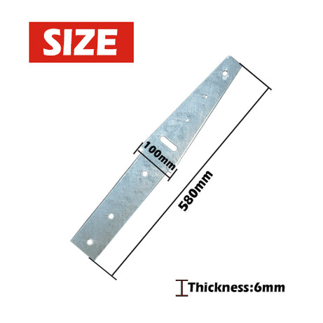 Arrow Steel Fence Bracket Galv 580 x 100 x 6mm