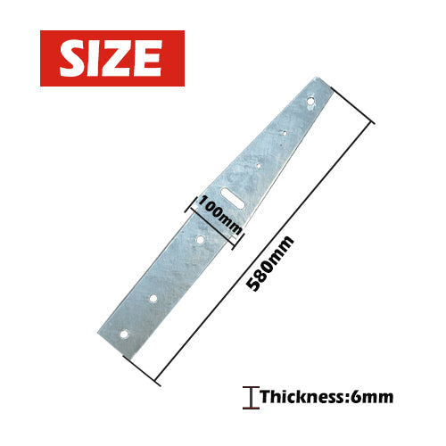 Arrow Steel Fence Bracket Galv 580 x 100 x 6mm