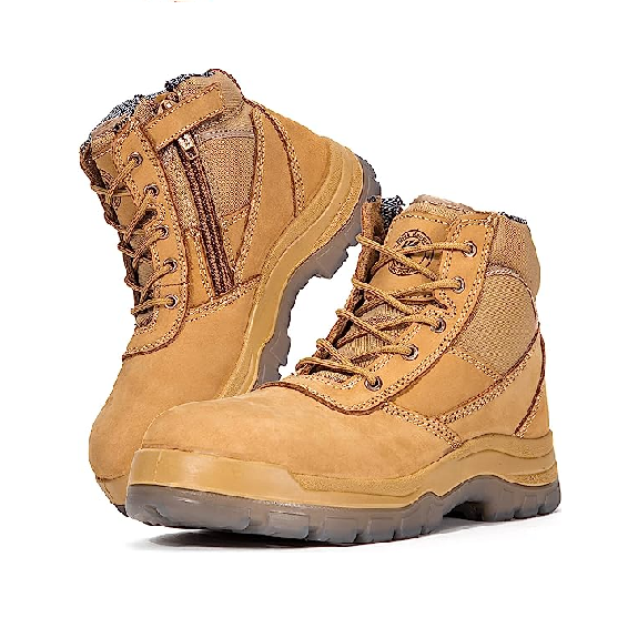 Safety Boots Cortez Zip Side Nub Leather Multiple Sizes