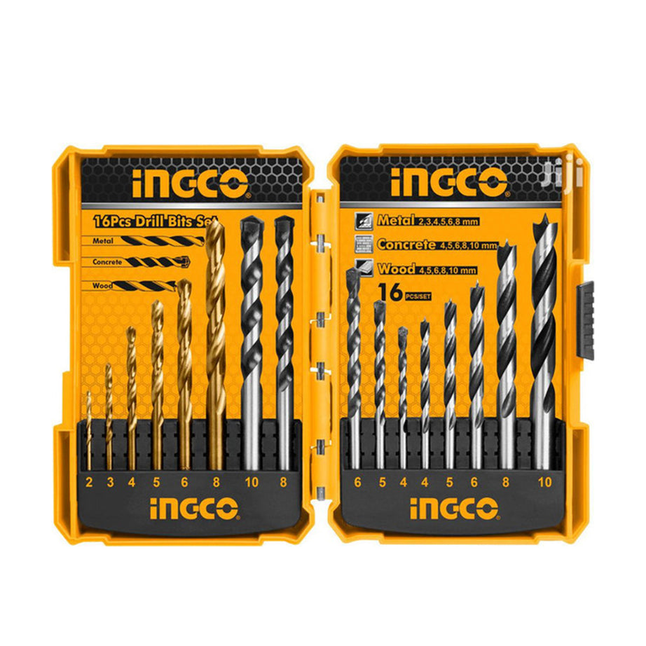 Drill Bit Set Metal, Concrete & Wood 16ps