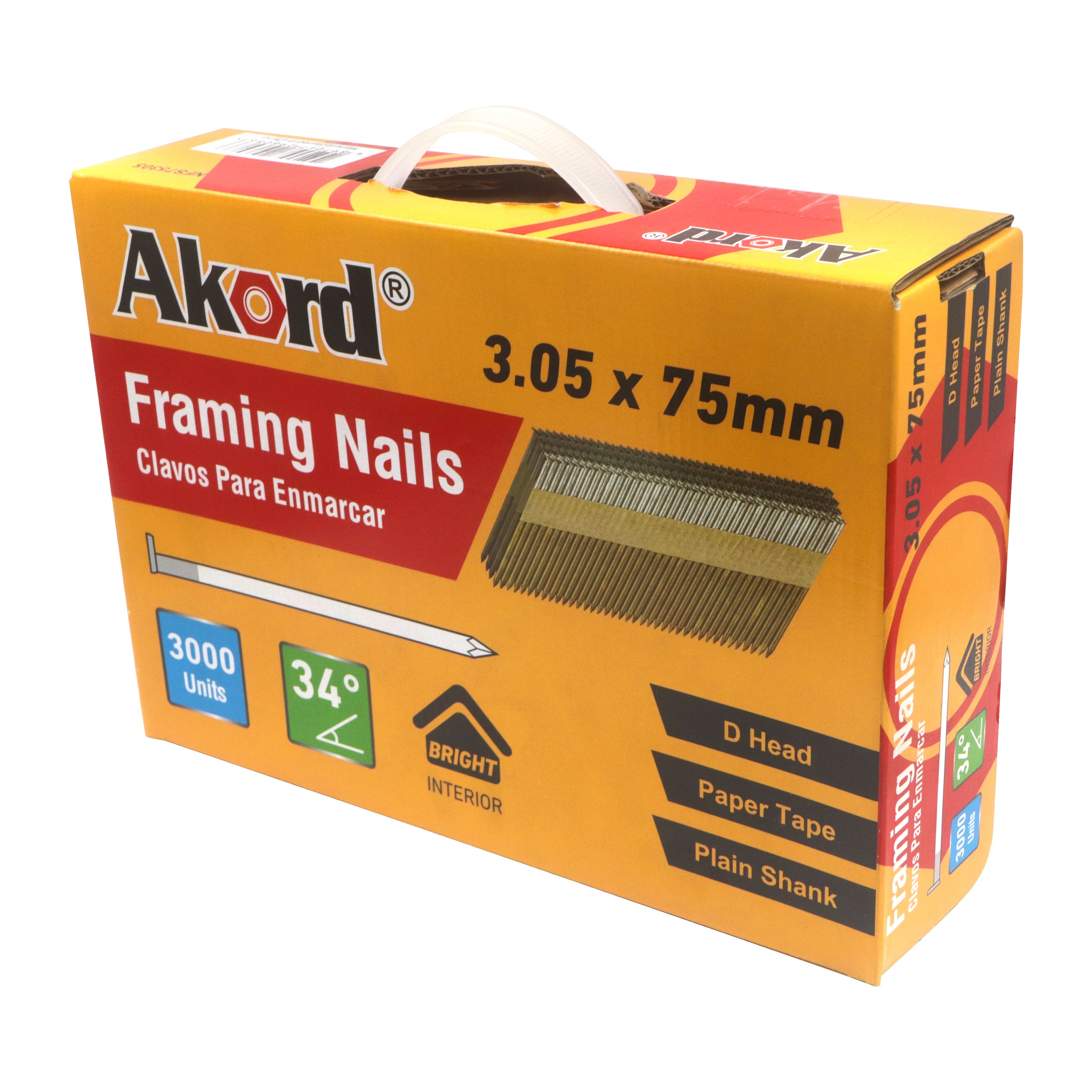 Framing Nail 34D Box3000, Multiple Sizes