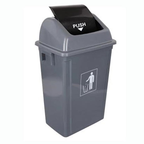 Rubbish Bin Swing Lid General Grey 60L