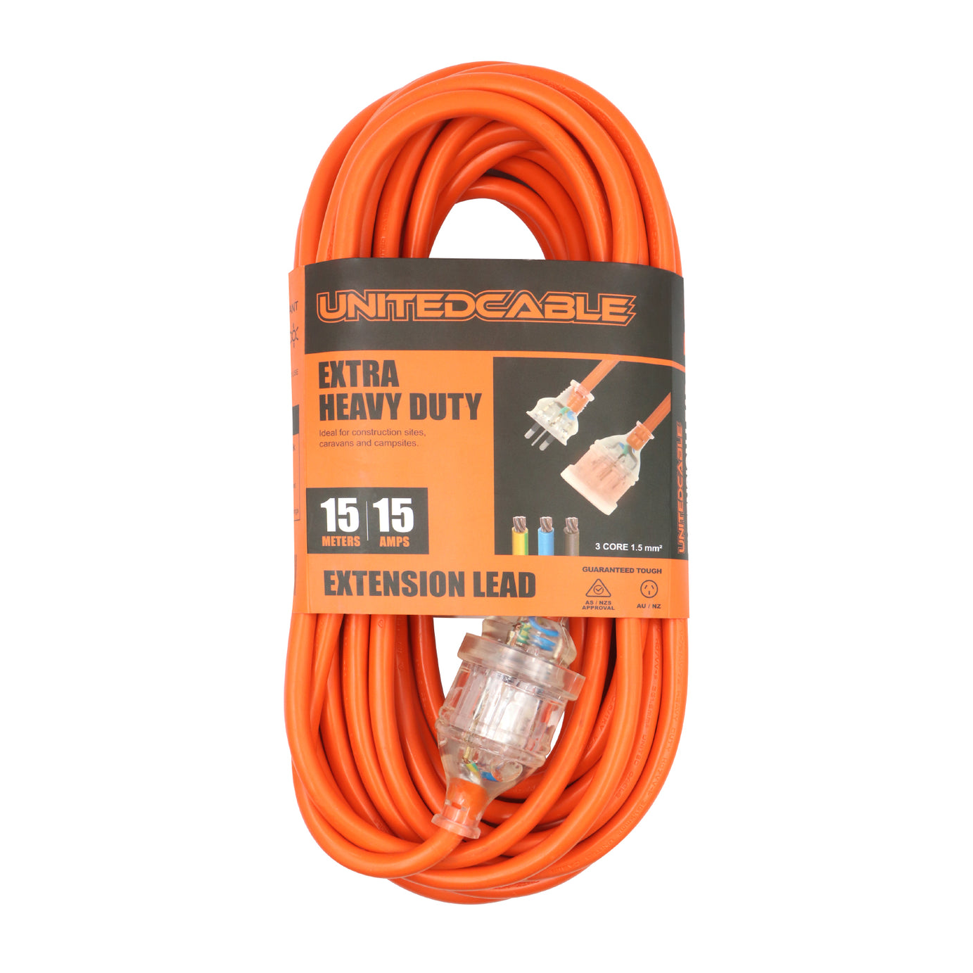 Heavy Duty Extension Lead 15a 15m or 25m