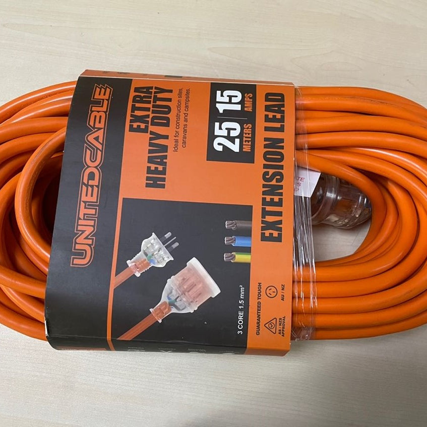 Heavy Duty Extension Lead 15a 15m or 25m