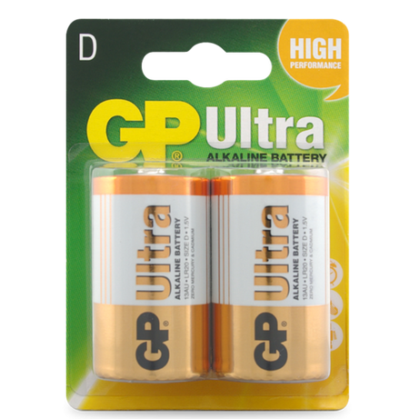 GP GP13AUC2 Ultra Alkaline D - Card of 2