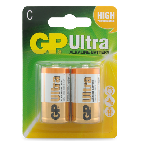GP GP14AUC2 Ultra Alkaline C - Card of 2