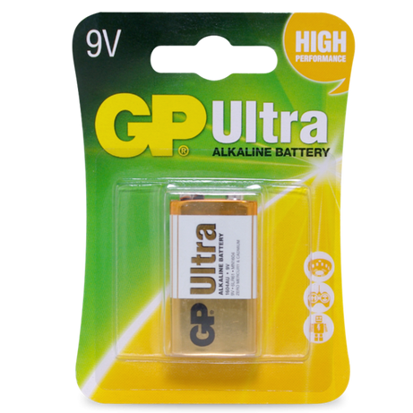 GP GP1604AUC1 Ultra Alkaline 9V - Card of 1