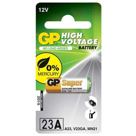 GP GP23AC1 12.0V 38mAh Alkaline High Voltage Battery - Card of 1