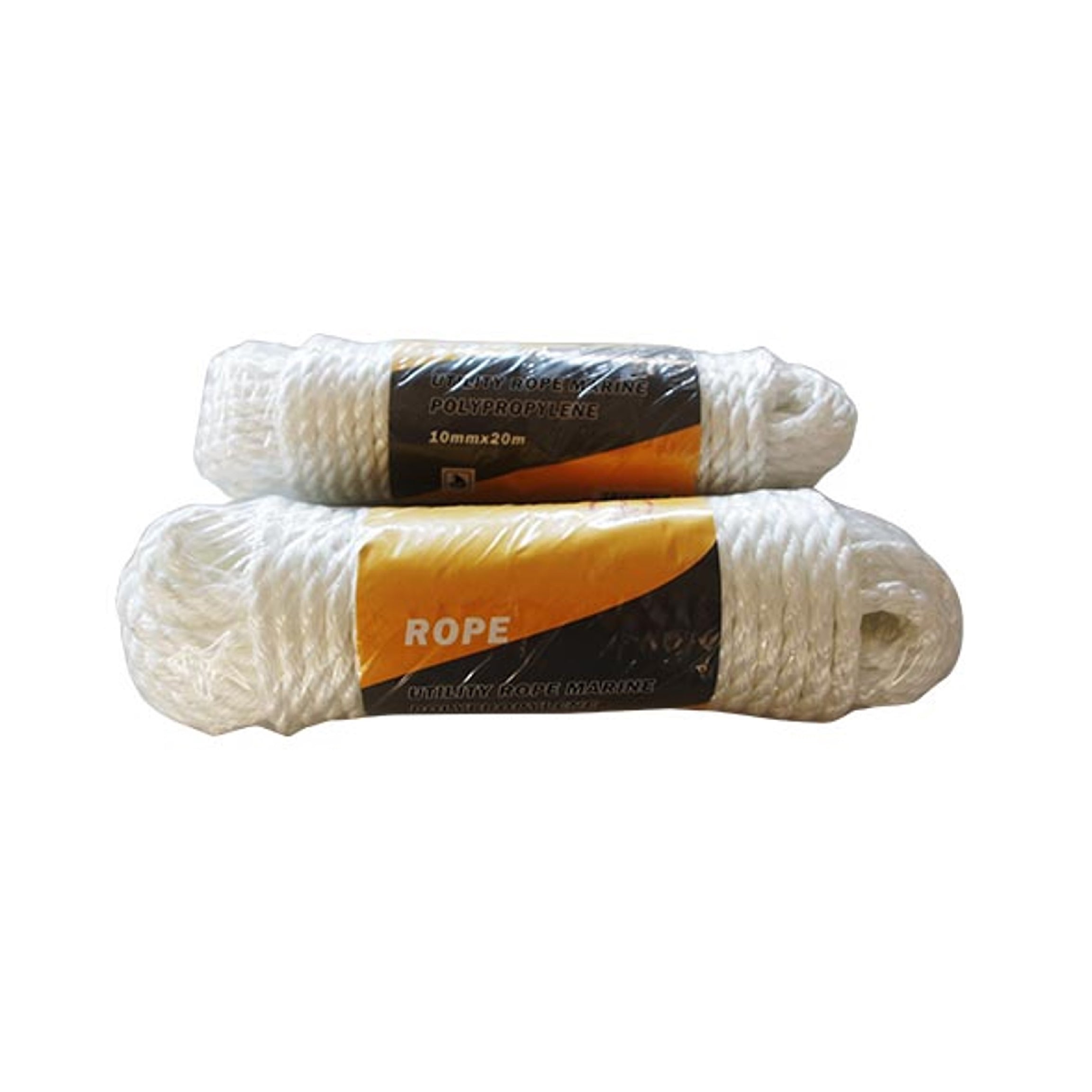 Utility Rope Marine Polypropylene White Twisted, 2 Sizes
