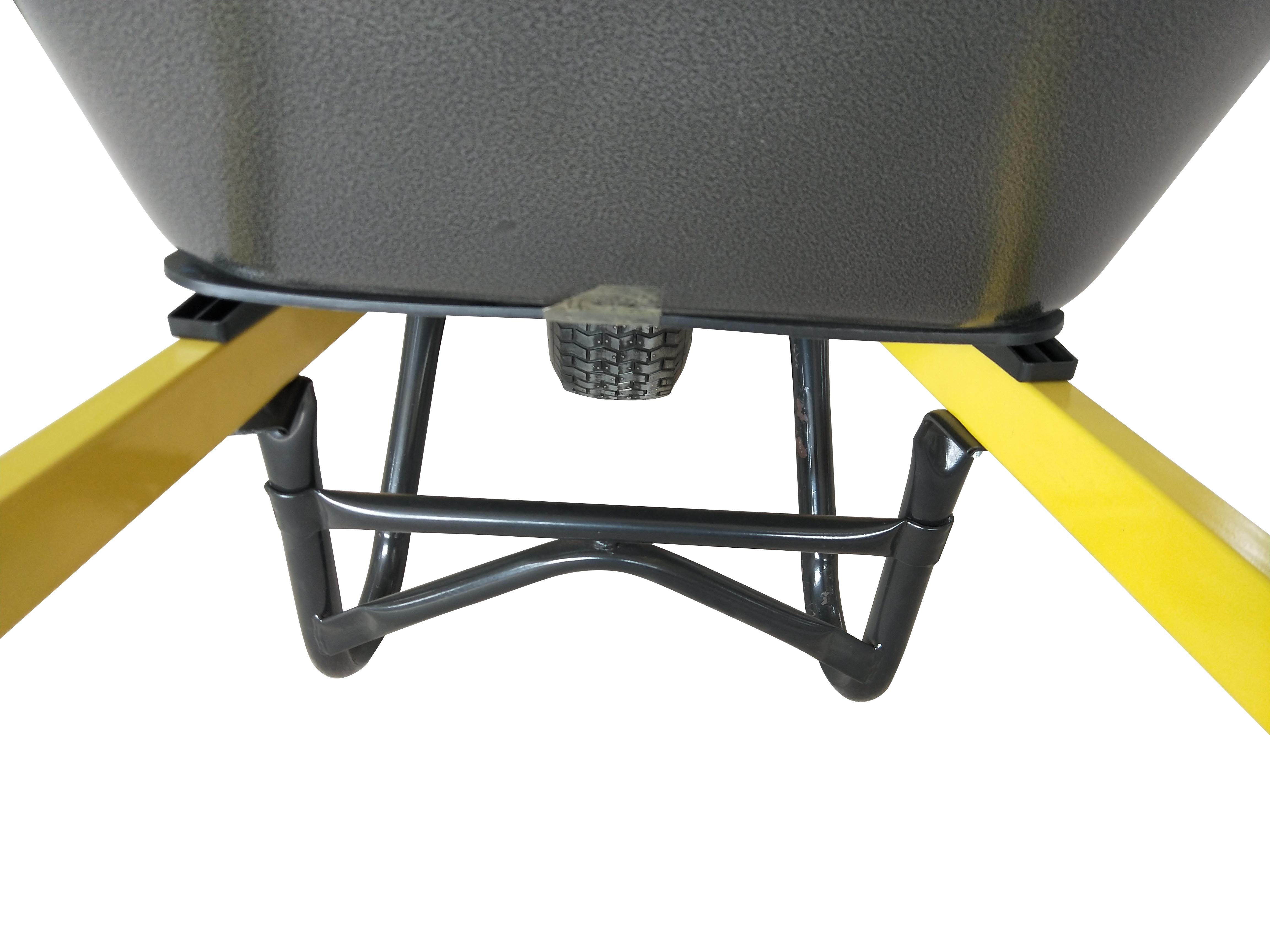 Construction Wheelbarrow Wide Wheel Steel Tray 100L