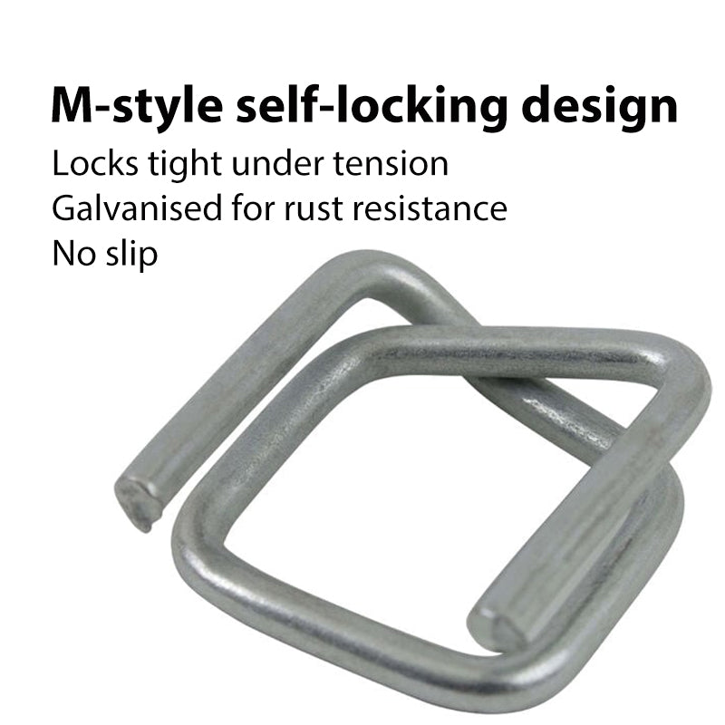 Galvanised Buckles for 12mm-19mm Strapping Pack 1000