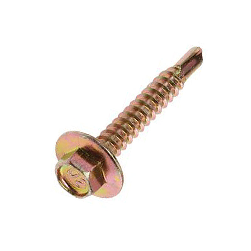 Sd Screw Hex Waser Head Zinc Yellow Box 500 Multiple Sizes