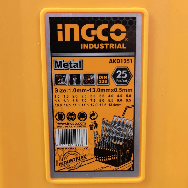 HSS Drill Bits Set M2 25pcs (1.0-13mm)