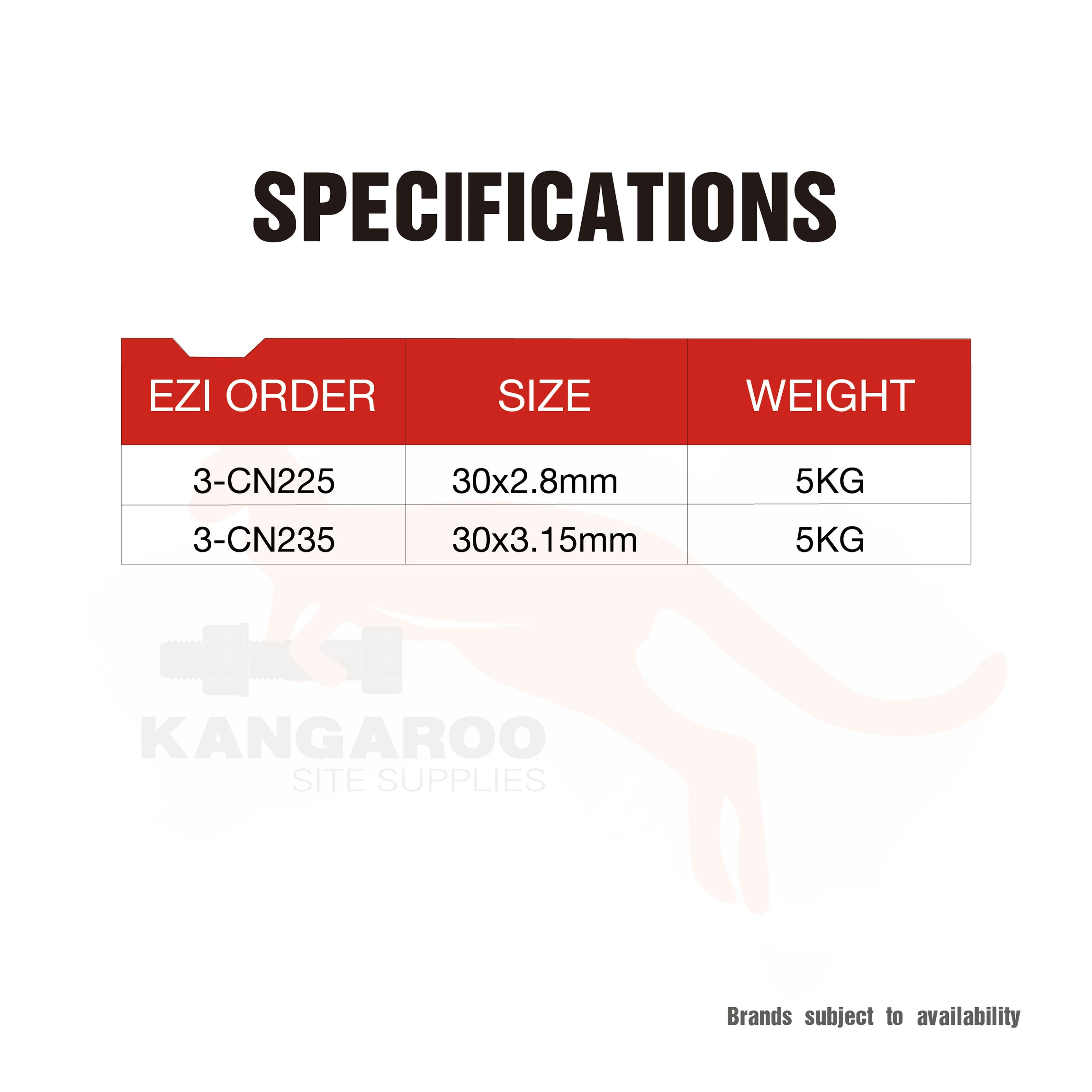 Connector Nails Galv, MUltiple Sizes, Pack 5kg