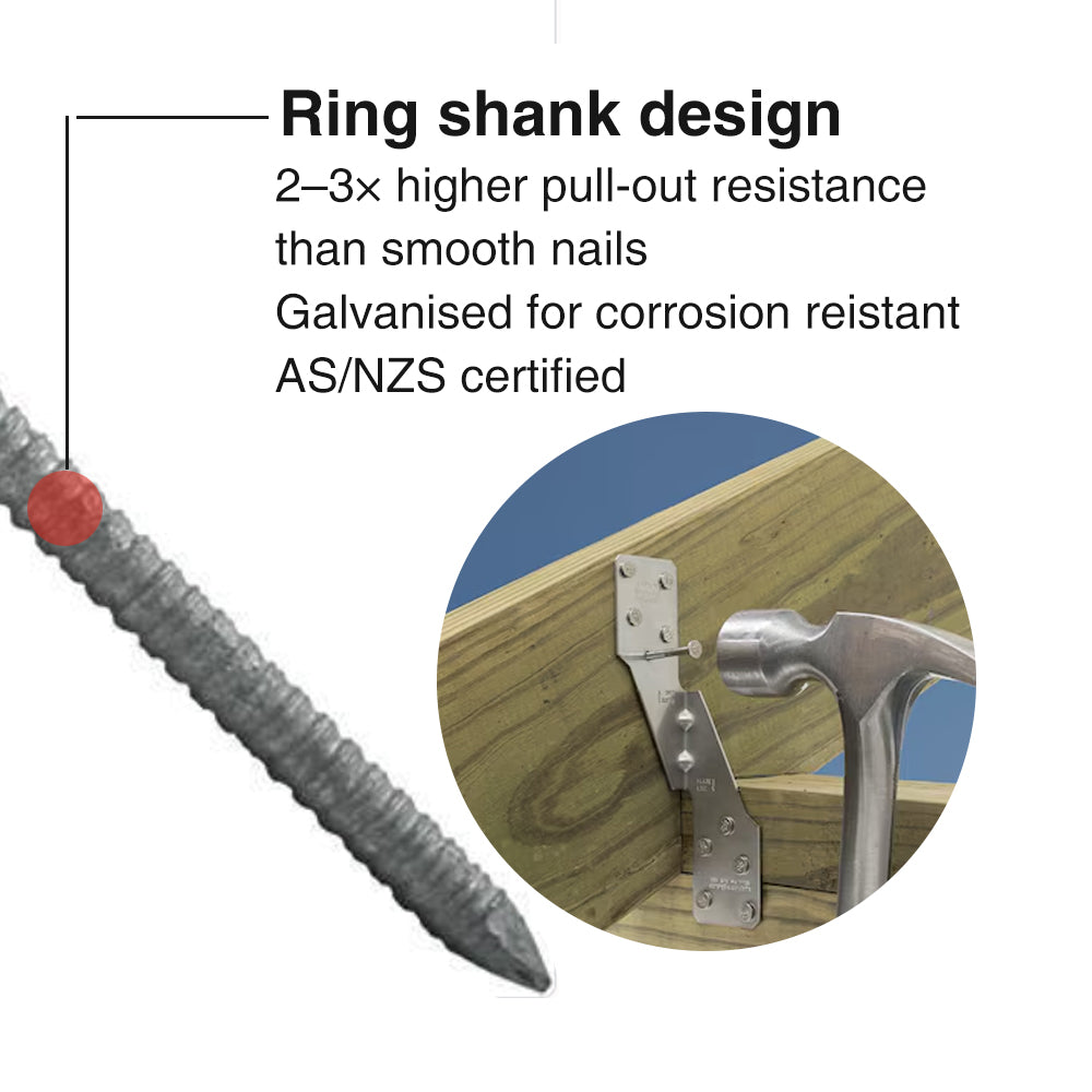 Timber Connector Nail Ring Shank Galv 35x3.15mm