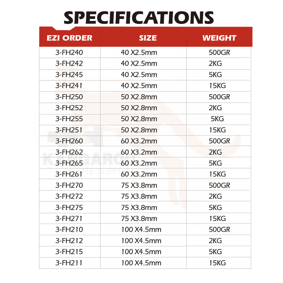 Flat Head Nails Galvanised, Multiple Sizes