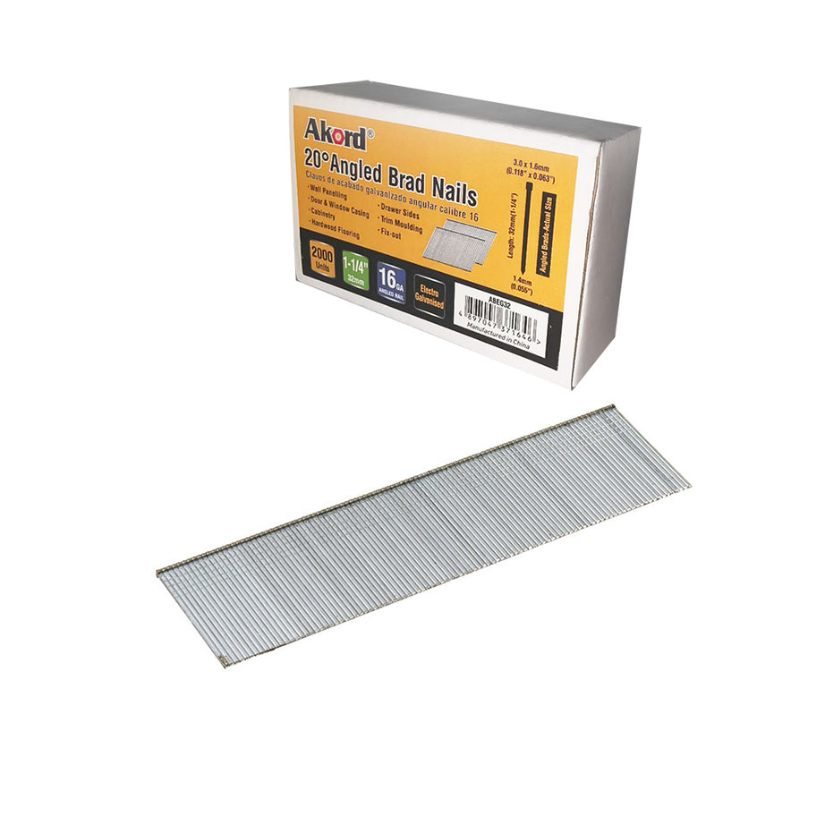 Brads 18 Guage C1 Series - 20/25/30/32/35/38/40/45/50mm Box 5000