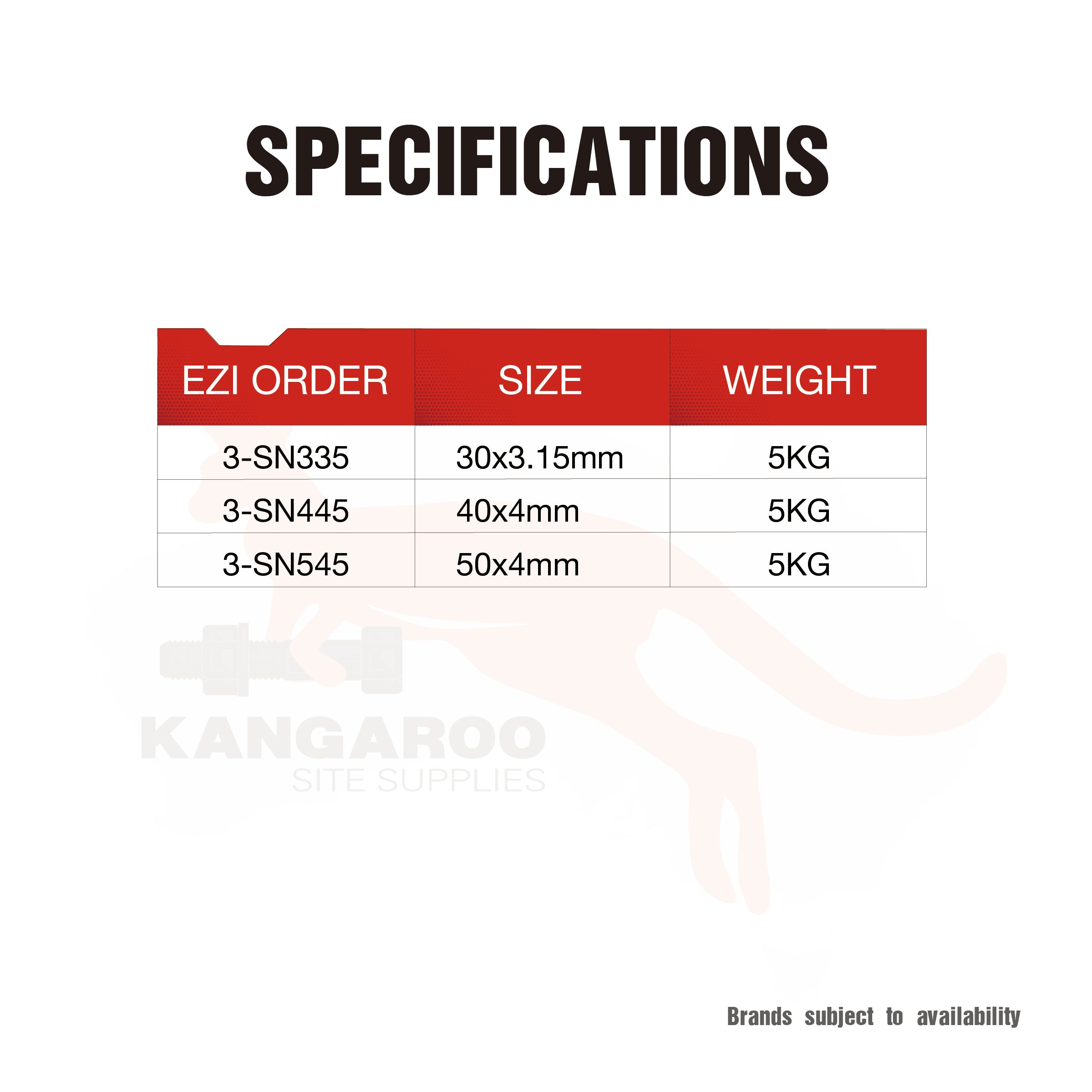 Staple Nails Hdg Pack 5kg, Multiple Sizes