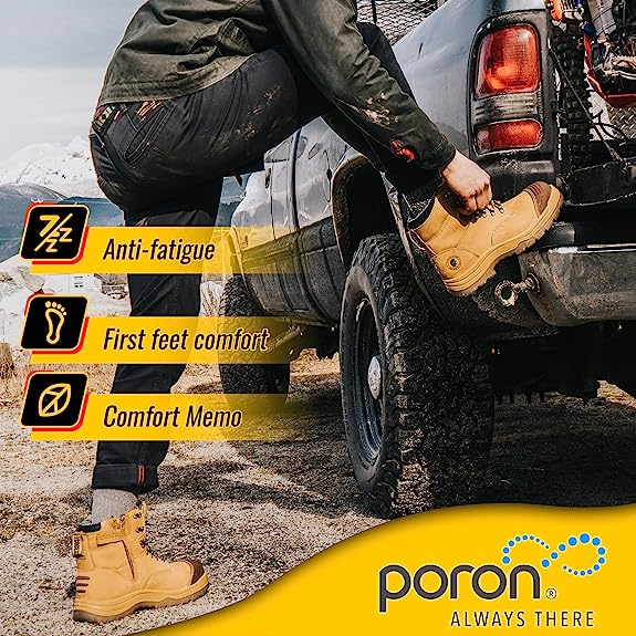 Safety Boots Kim Zip Side Nub Pu/Tpu Sole, Multiple Sizes