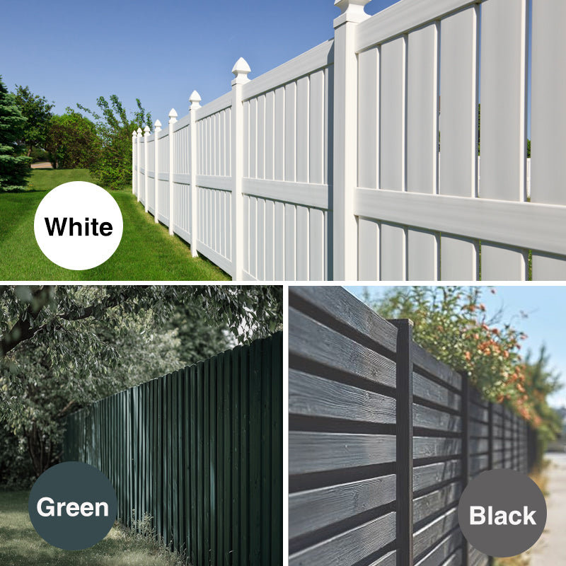 White, green, and black fences paint