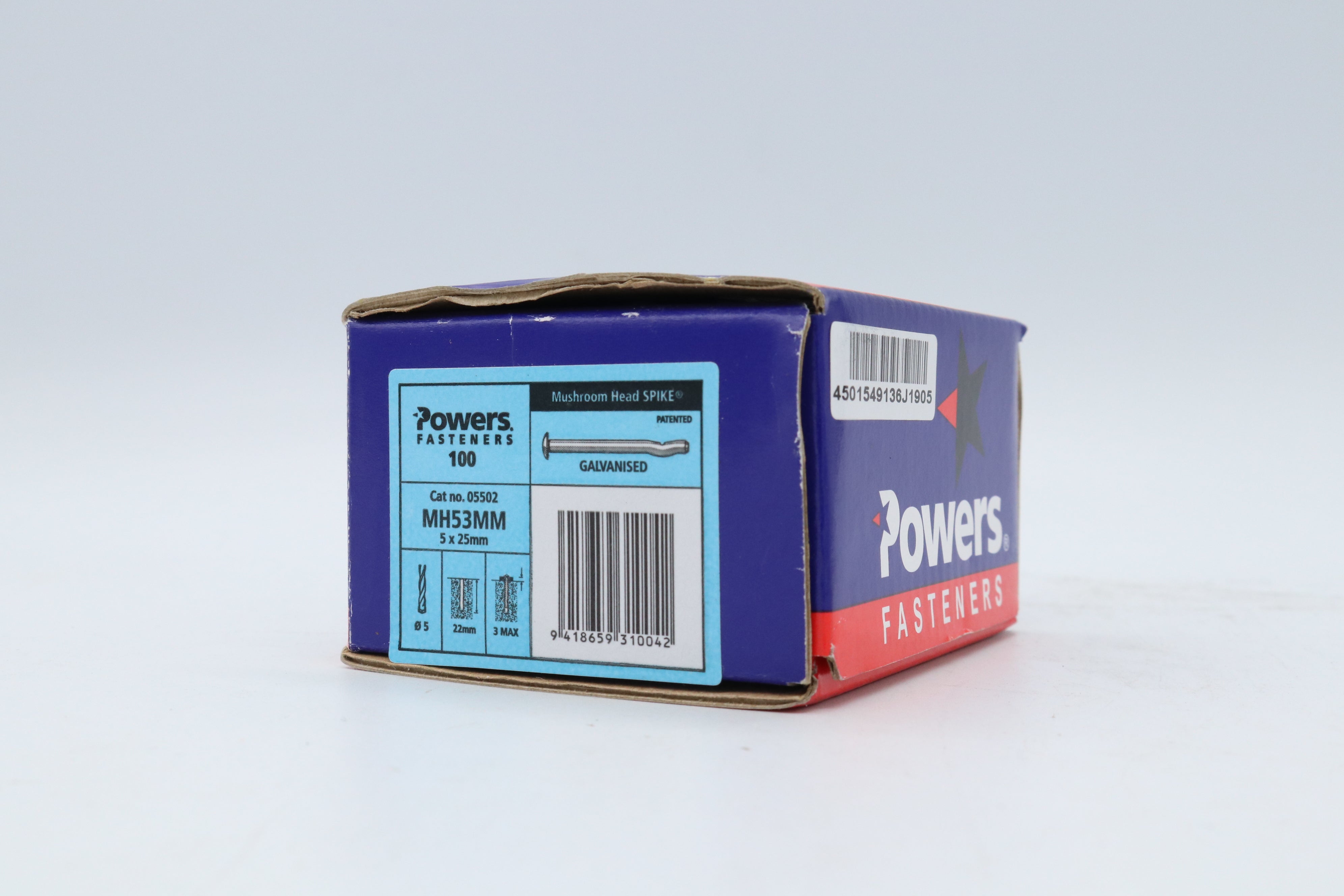 Dewalt Mushroom Head Spike Box100, Multiple Sizes