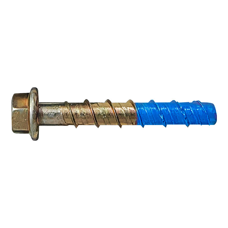 Screw Bolt Hex Head Yellow Zinc Blue Tip 6x45mm Pack 100