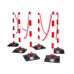 Plastic Chain Safety Warning PE 6mm 25M Red & White/ Yellow & Black