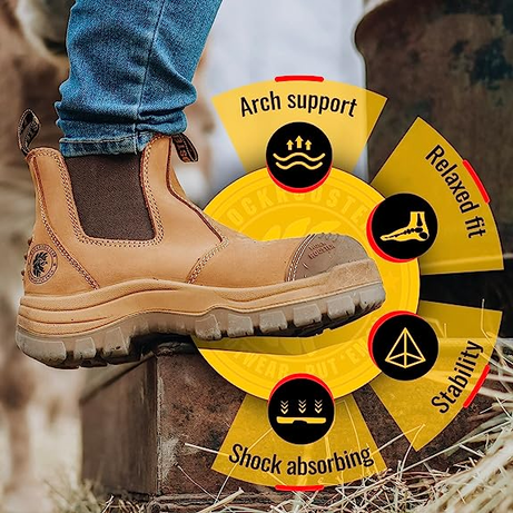 Safety Boots Gam Slip-On Elastic Nubuck, Multiple Sizes