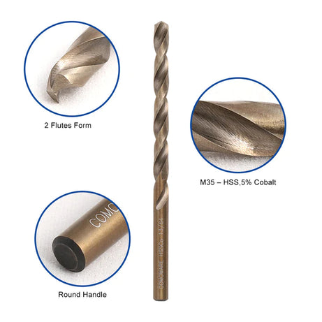 HSS Drill Bits Set M35 13pcs (1/6"-1/4")
