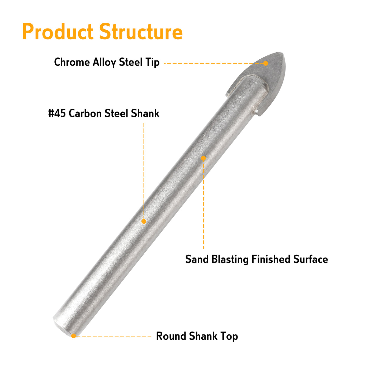 Drill Bits Set Glass 5pcs