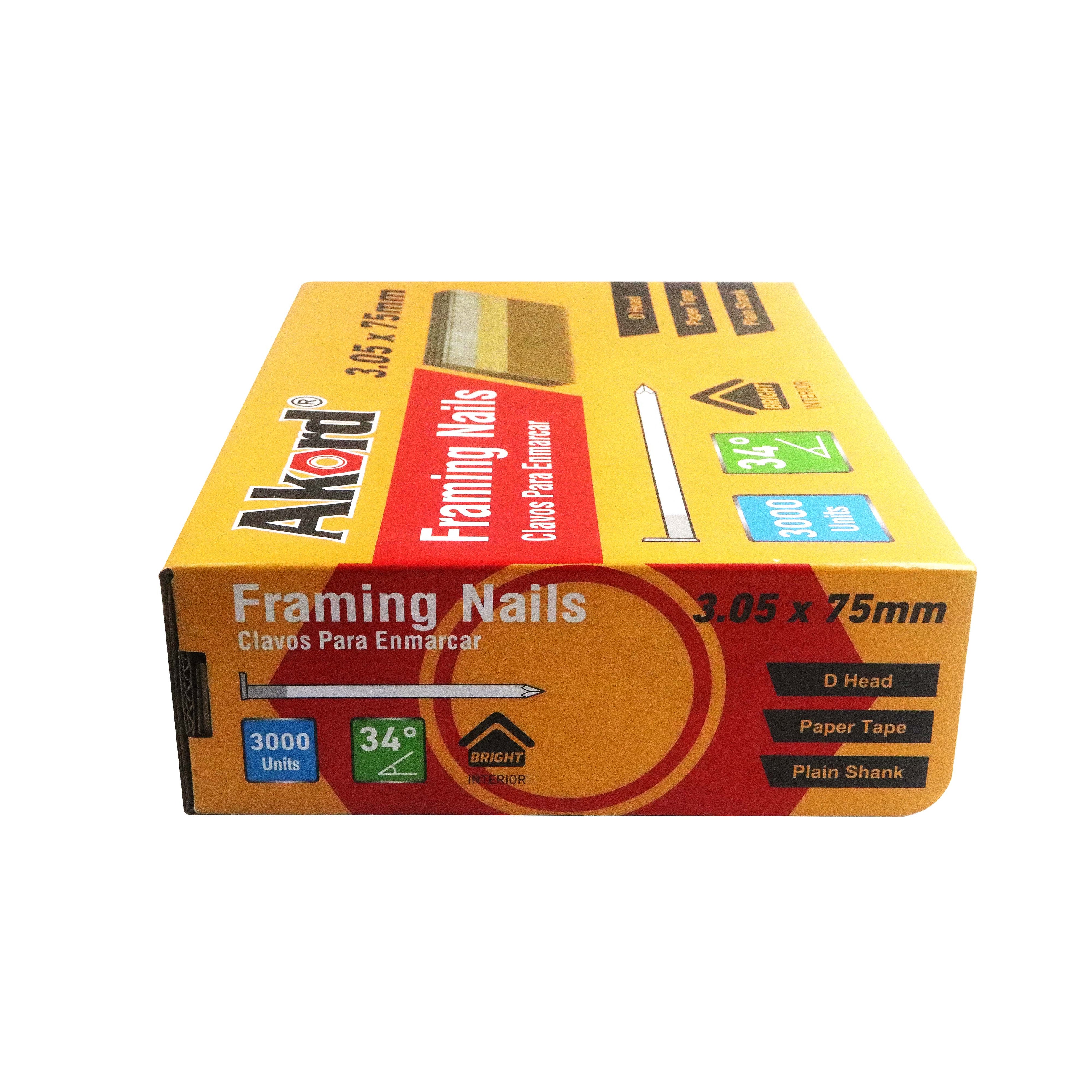 Framing Nail 34D Box3000, Multiple Sizes