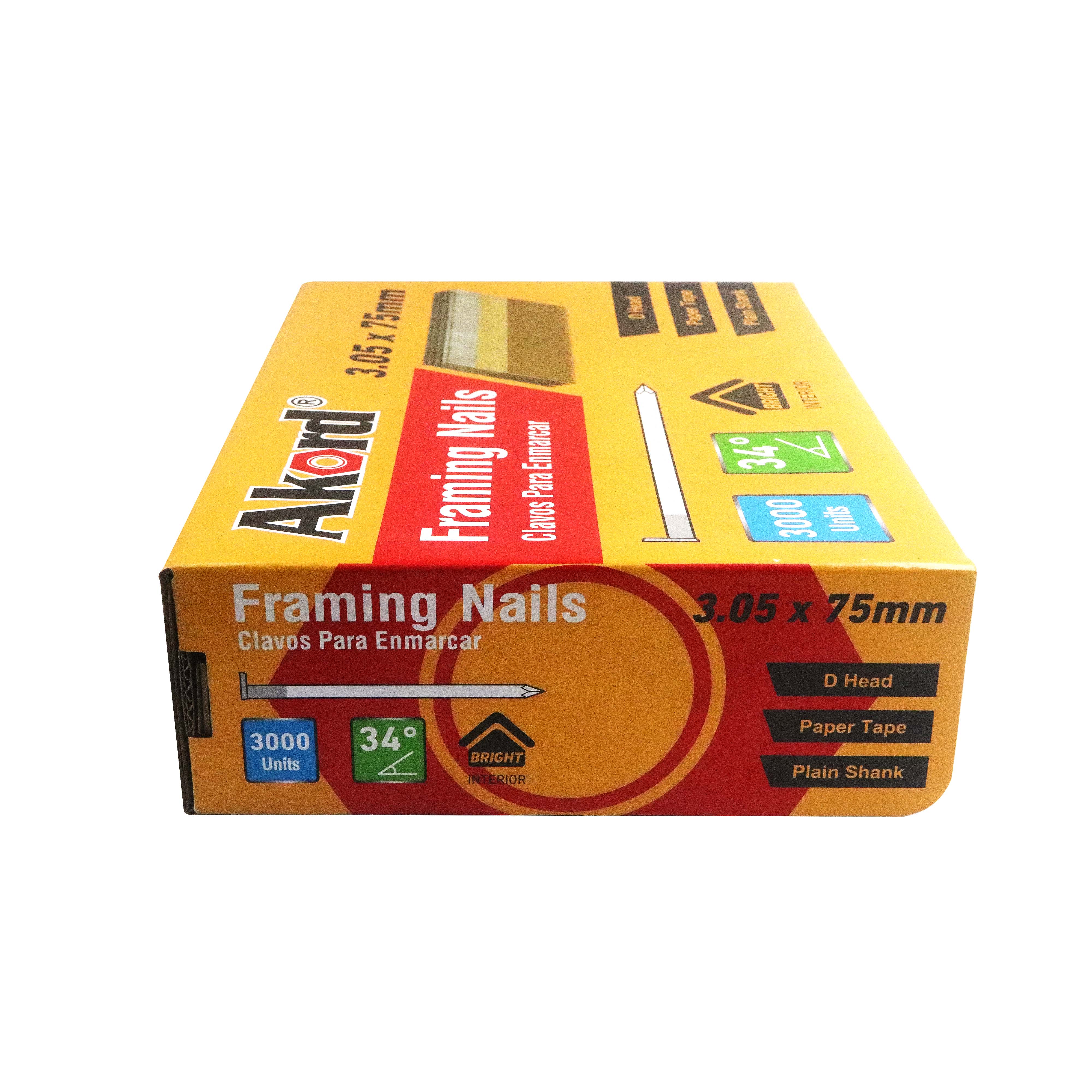 Framing Nail 34D Box3000, Multiple Sizes