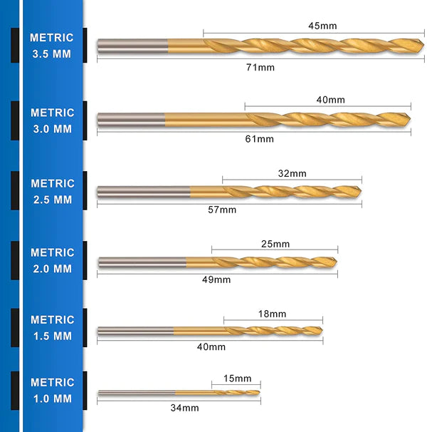 HSS Drill Bists 120pcs (1mm - 3.5mm )