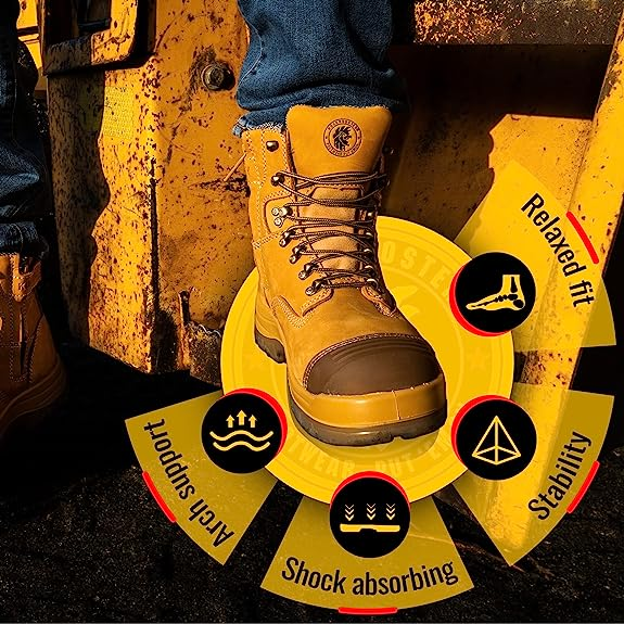 Safety Boots Kim Zip Side Nub Pu/Tpu Sole, Multiple Sizes