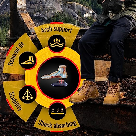 Safety Boots Cortez Zip Side Nub Leather Multiple Sizes