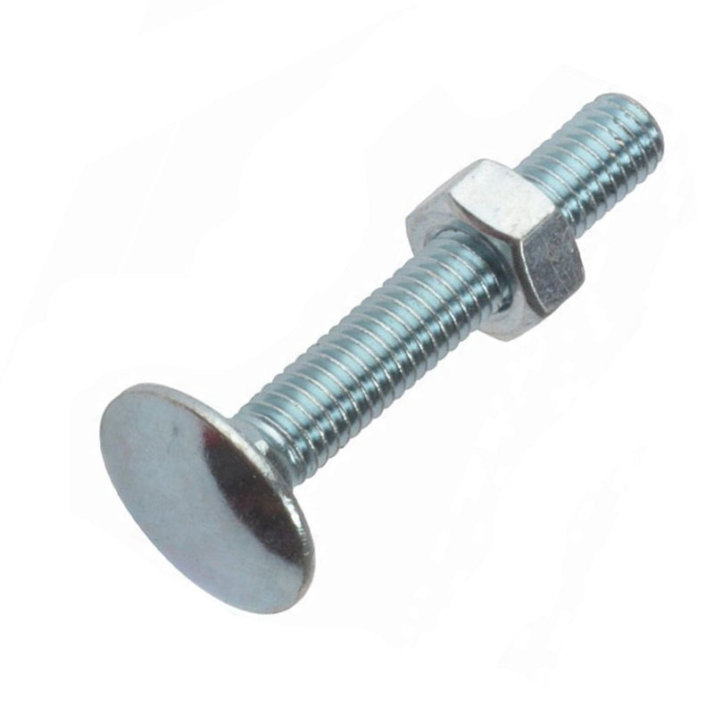 Cup Bolt & Nut Cl4.6 Zp, Multiple Sizes