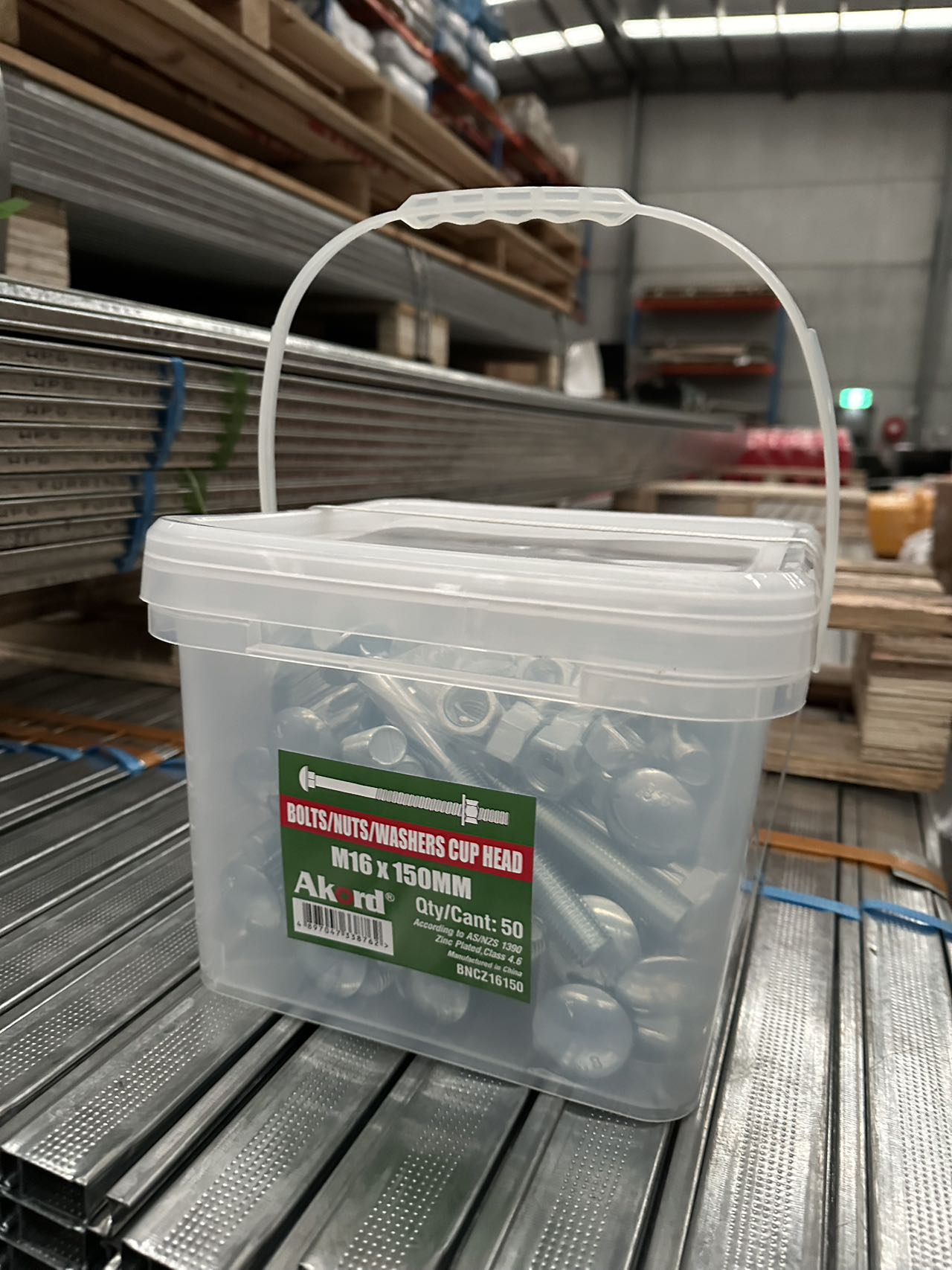 Cup Bolt & Nut Cl4.6 Zp, Multiple Sizes